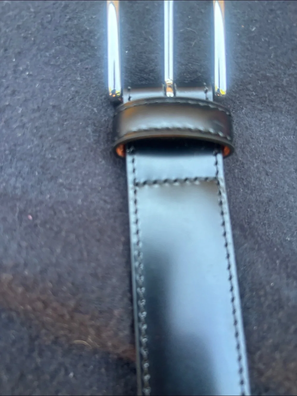 Brooks Brothers Tan Leather Dress Belt with Embossed Logo